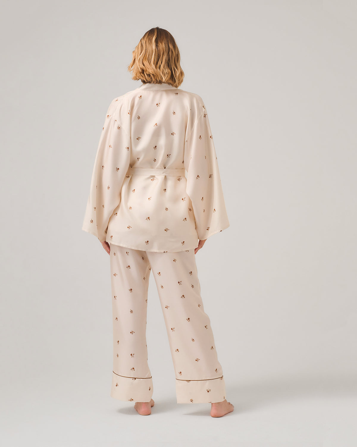 KIMONO MAIA SETA STAMPA MICROFIORI