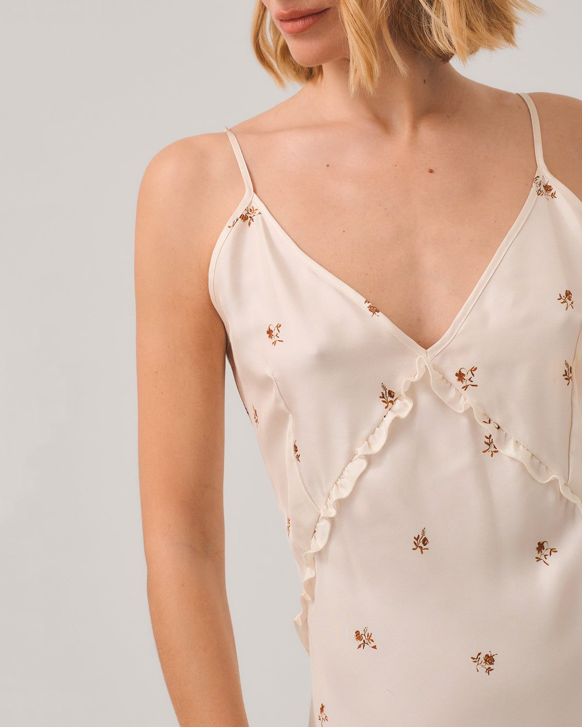 SLIP DRESS SIBILLA SETA STAMPA MICROFIORI