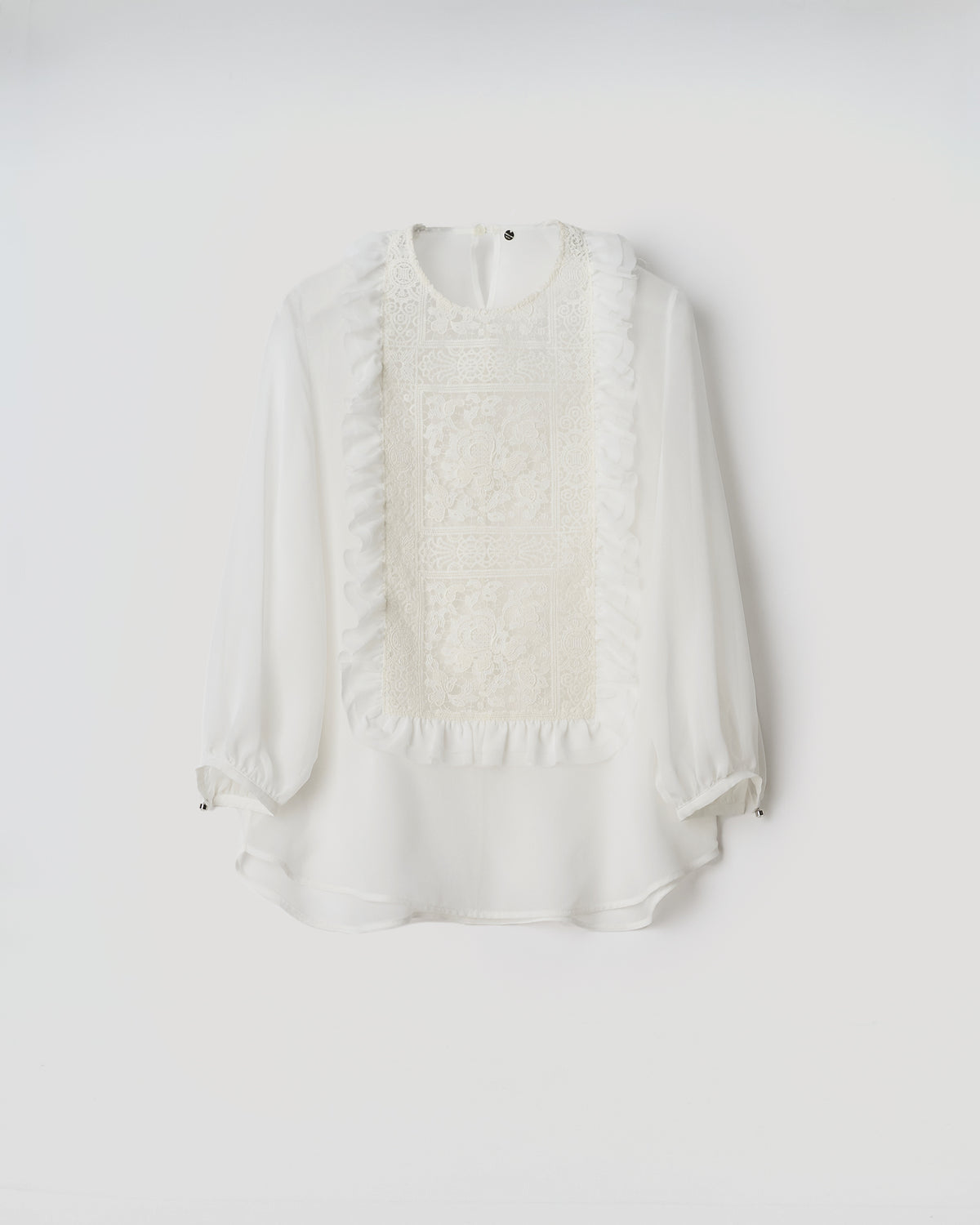 CAMICIA CHARLOTTE SETA CON PIZZO