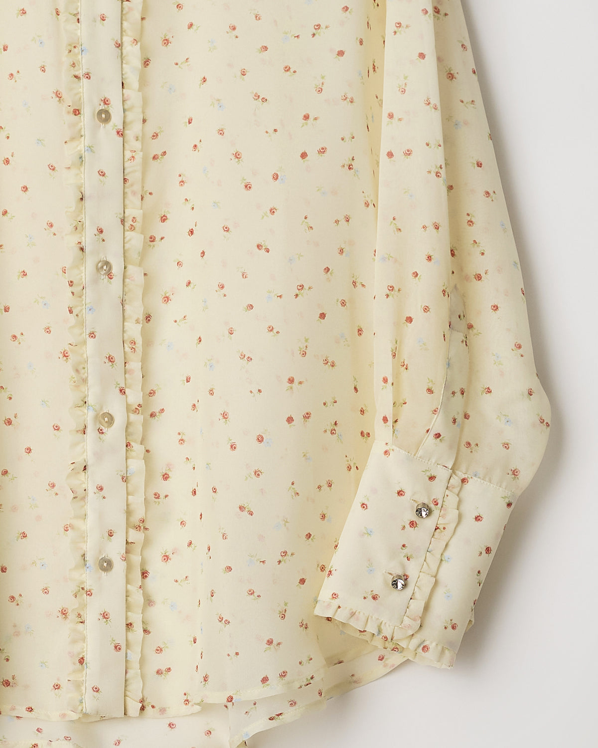 CAMICIA ISOTTA SETA CON ROUCHES