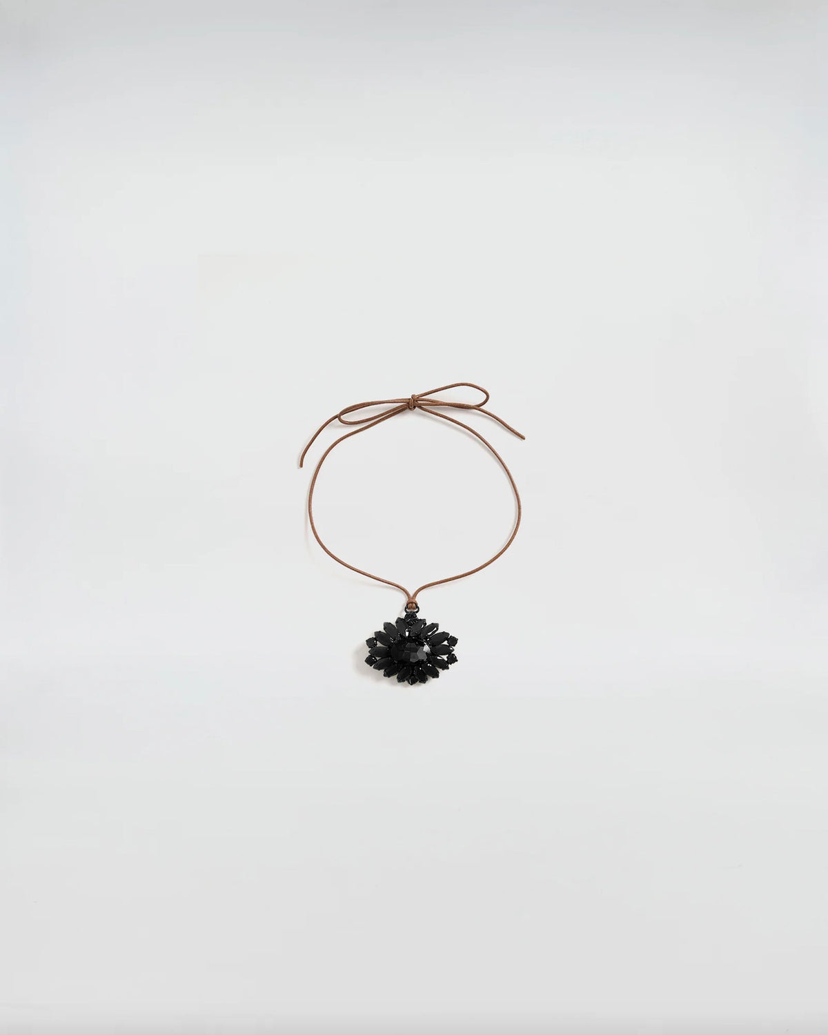 COLLANA DORI CON CIONDOLO MAXI FIORE IN CRISTALLO