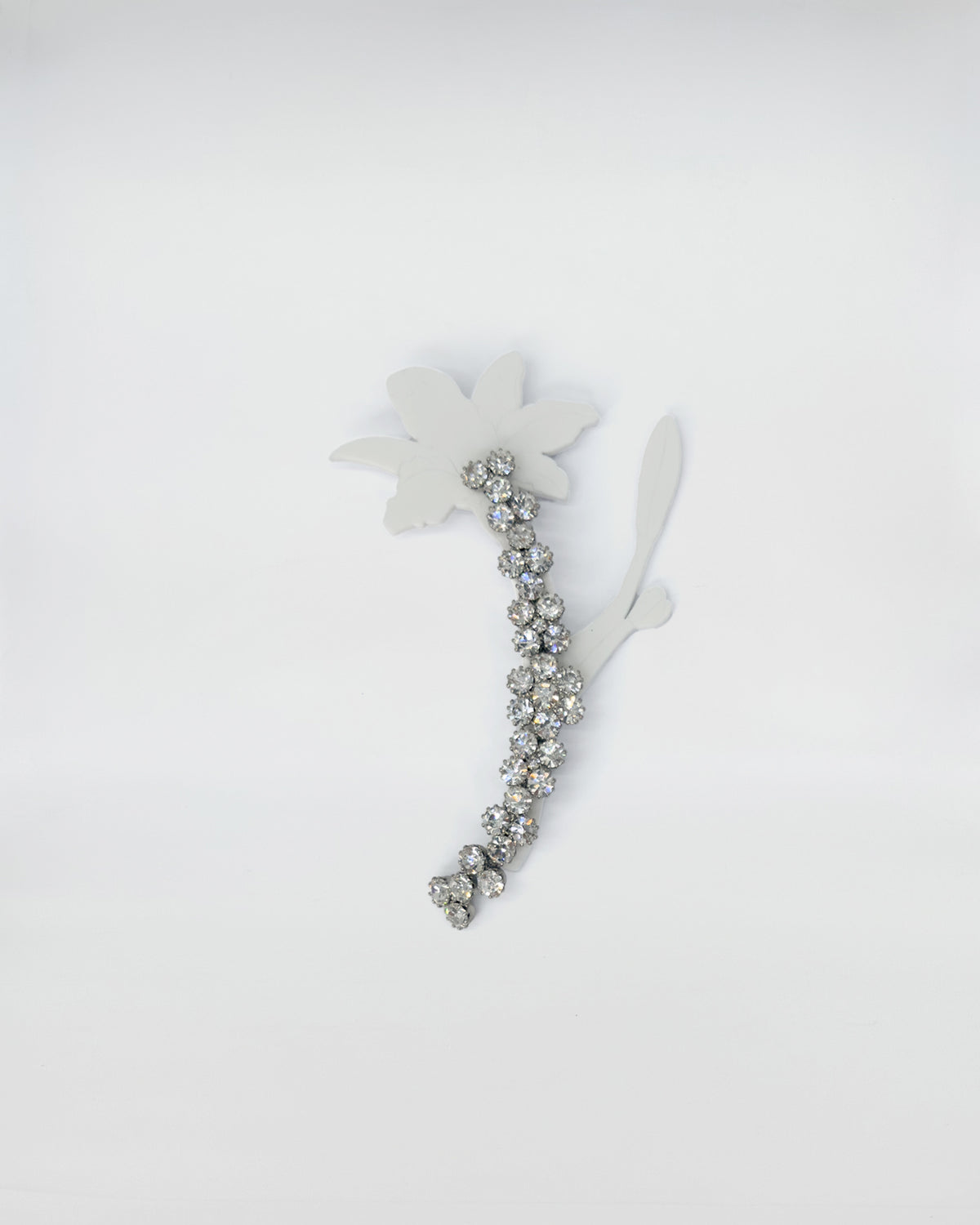 SPILLA PLEXI CON FIORI CRISTALLO