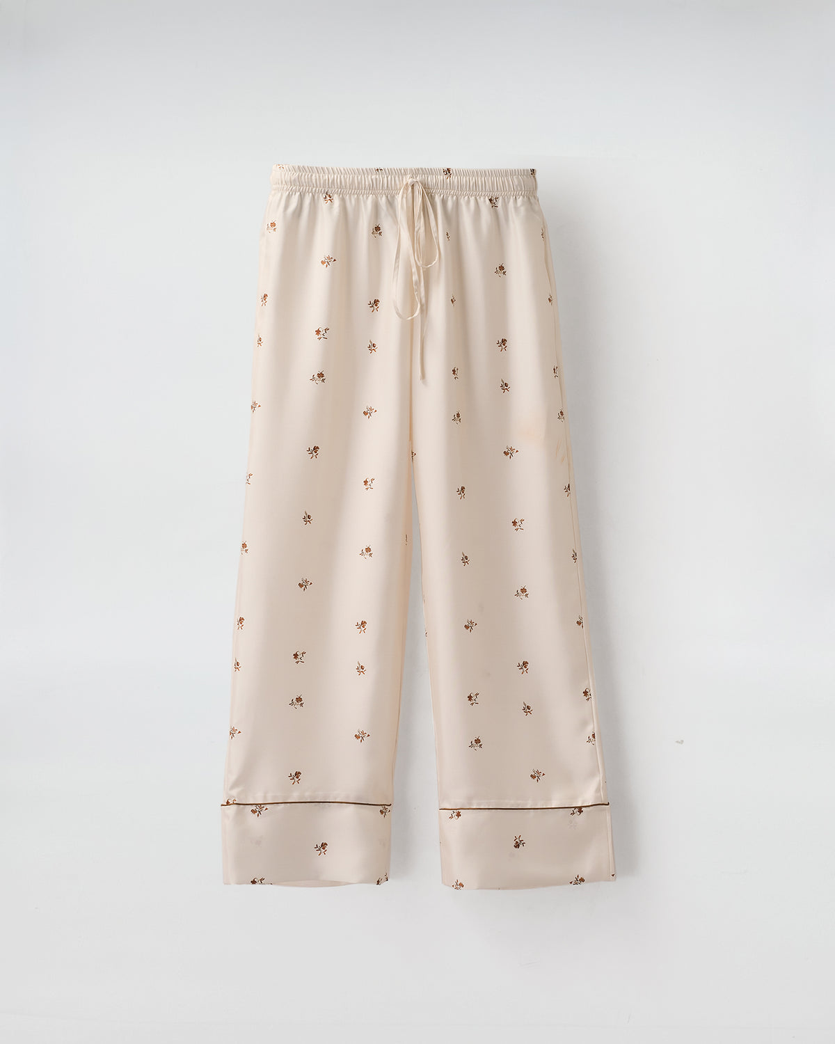 COMPLETO TOP NILDE + PANTALONE ARES IN SETA STAMPA MICROFIRI