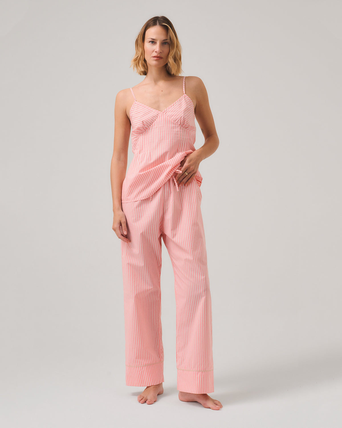 TOP KLEO COTONE CON NERVATURE FANTASIA RIGHE