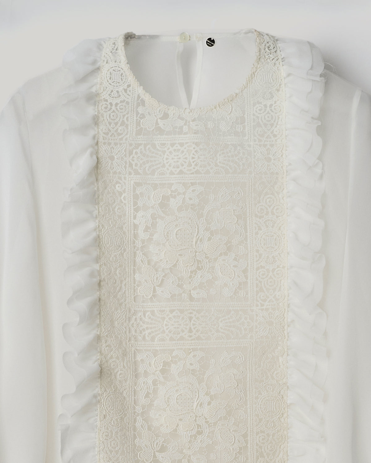 CAMICIA CHARLOTTE SETA CON PIZZO